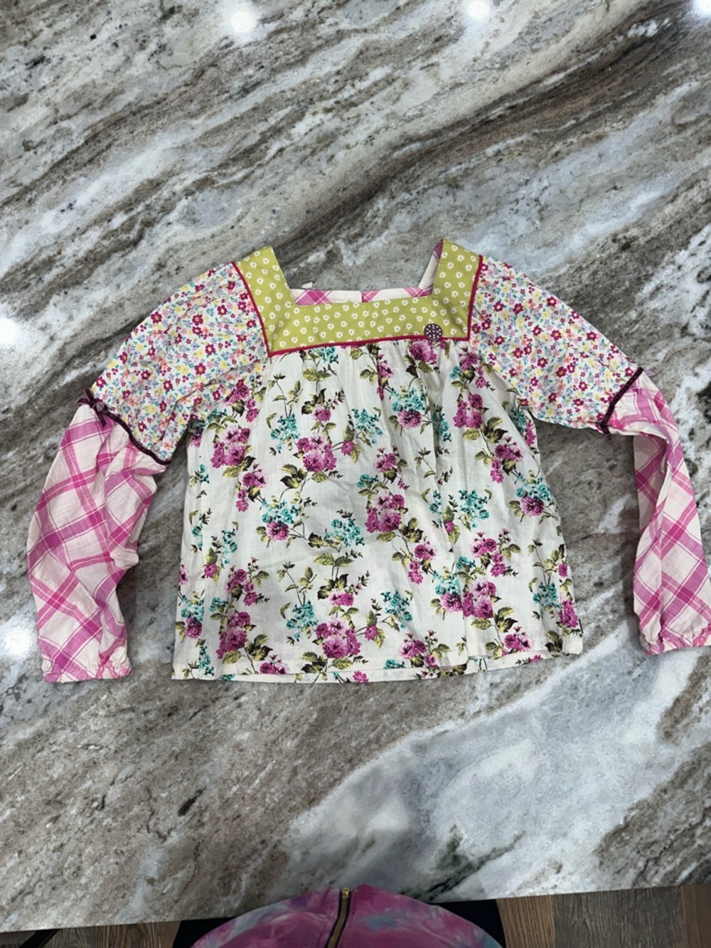 Matilda Jane Pink & Cream Floral Patchwork Long-Sleeve Top